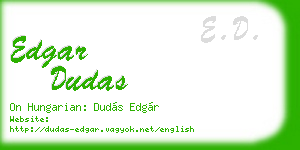 edgar dudas business card