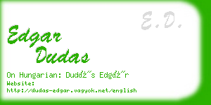 edgar dudas business card